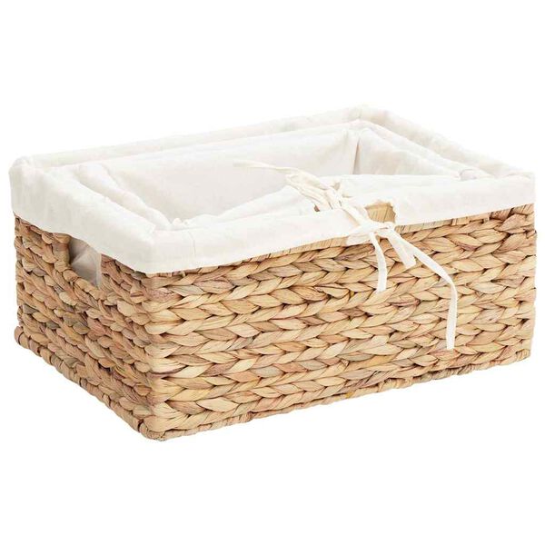 vidaXL Ko&scaron;are za pohranu 3 pcs Prirodna 40 x 30 x 18 cm Zumbul