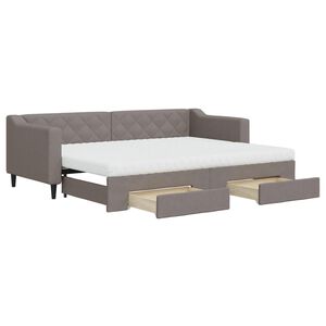 vidaXL Dnevni krevet na razvlačenje smeđesivi 80 x 200 cm od tkanine