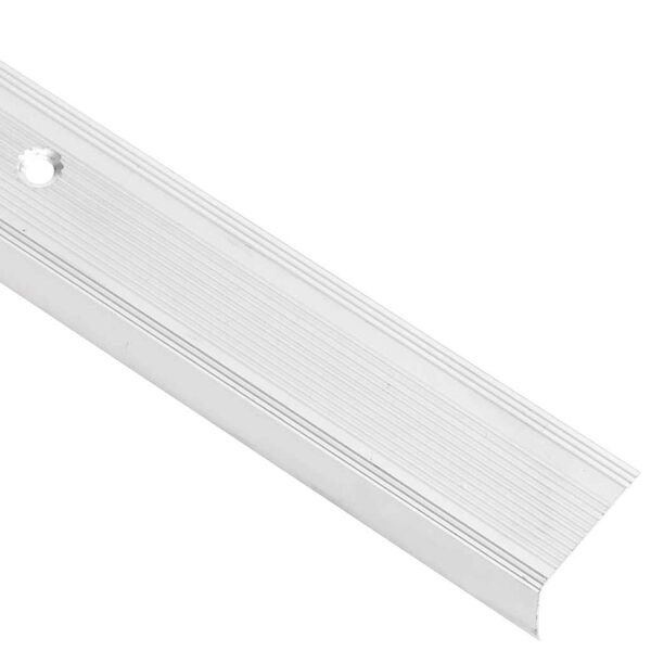 vidaXL Rubnjaci za stepenice L-oblik 15 kom aluminijski 100 cm srebrni