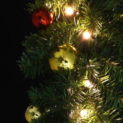 vidaXL Božićna girlanda ukrašena kuglicama i LED svjetlima 5 m