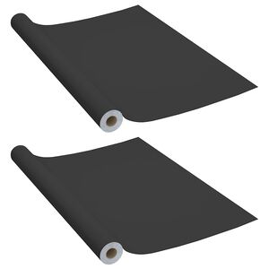 vidaXL Samoljepljive folije za namje&scaron;taj 2 kom crne 500 x 90 cm PVC