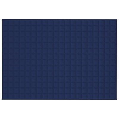 vidaXL Teška deka plava 135 x 200 cm 6 kg od tkanine