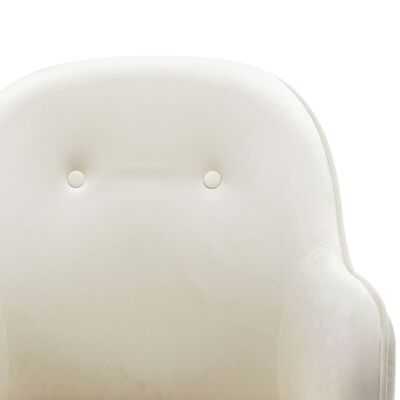 vidaXL Stolica za ljuljanje krem-bijela baršunasta
