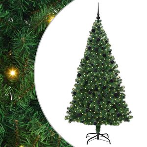 vidaXL Umjetno božićno drvce Zelena 210 cm PVC i Čelik i Plastika