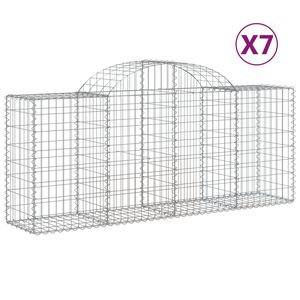 vidaXL Lučne gabionske ko&scaron;are 7 kom 200x50x80/100 cm pocinčano željezo