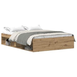 vidaXL Okvir kreveta bez madraca 135x190 cm konstruirano drvo