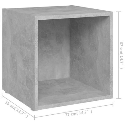 vidaXL TV ormarići 2 kom siva boja betona 37 x 35 x 37 cm od iverice