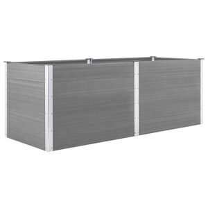 vidaXL Vrtna posuda za sadnju 250 x 100 x 91 cm WPC siva