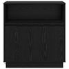 vidaXL Komoda s LED-om Crni hrast 71 x 34.5 x 75 cm Konstruirano drvo