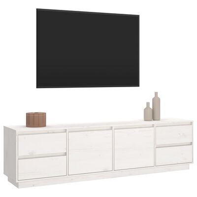 vidaXL TV ormarić bijeli 176 x 37 x 47,5 cm od masivne borovine