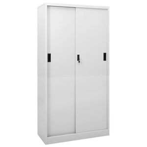 vidaXL Uredski ormarić s kliznim vratima svjetlosivi 90x40x180cm čelik