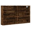 vidaXL Vitrina boja dimljenog hrasta 100x15x58 cm konstruirano drvo