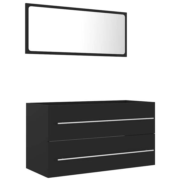 vidaXL 2-dijelni set kupaonskog namje&scaron;taja sivi od konstruiranog drva