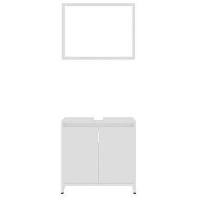 vidaXL 3-dijelni set kupaonskog namještaja od iverice sjajni bijeli