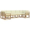 vidaXL Set vanjskih sofa 7 kom. Bijela i krem