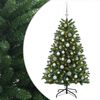 vidaXL Umjetno božićno drvce srednje zeleno s kuglicama 150 cm
