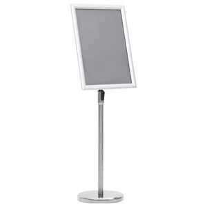 vidaXL Stalak za plakate A3 s postoljem srebrni od aluminijske legure
