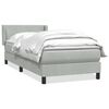 vidaXL Box Spring krevet s madracem svijetlo sivi 90x220 cm bar&scaron;un