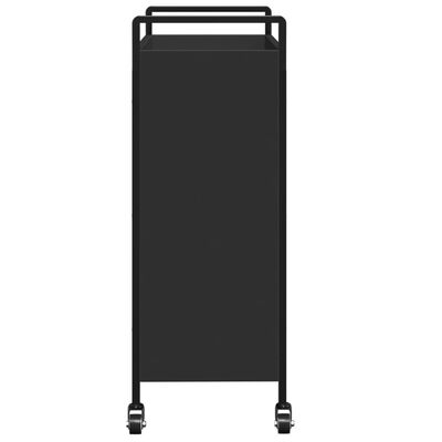 vidaXL Kuhinjska kolica crna 70 x 30 x 82 cm od konstruiranog drva