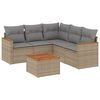 vidaXL Patio Sofa Set 5-sjedala Beige and Grey