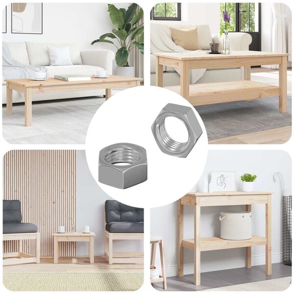 vidaXL &Scaron;esterokutna matica 2 pcs Srebrno M6 Metal