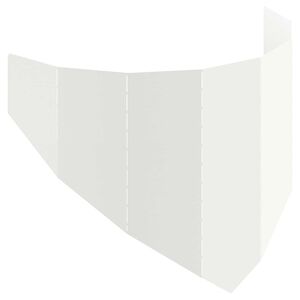 vidaXL Ograda oko Travnjaka 100 x 45 cm Čelik Bijela