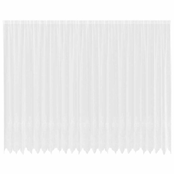 vidaXL Čipkasta zavjesa sa zavjesama Bijelo 280 x 600 cm Poliester