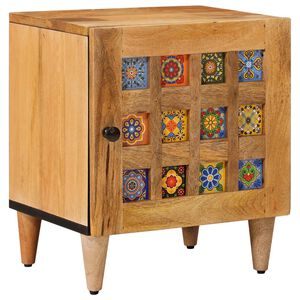vidaXL Noćni ormar Prirodna 40 x 33,5 x 46 cm Čvrsto drvo manga