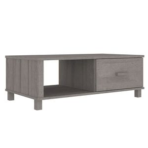 vidaXL Stolić za kavu HAMAR svjetlosivi 100x55x35 cm masivna borovina