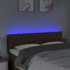 vidaXL LED uzglavlje tamnosmeđe 160 x 7 x 78/88 cm od tkanine