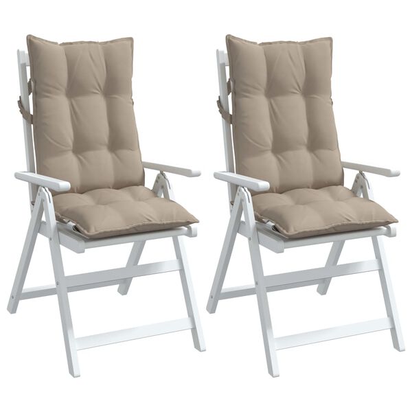 vidaXL Jastuci za stolicu s visokim naslonom 2 kom smeđesivi tkanina