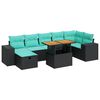 vidaXL 8-dijelni set vrtnih sofa od poliratana s jastucima sivi bagrem