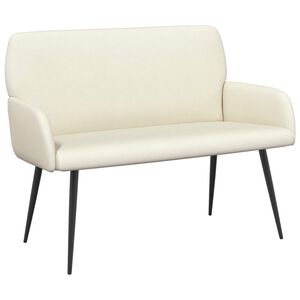 vidaXL Dvosjed s metalnim nogama 2-sjedalo Krem Kordura tekstil