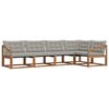 vidaXL Set vanjskih sofa 5 kom. Prirodna i svijetlo siva