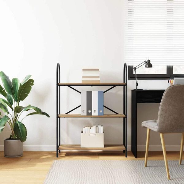 vidaXL Polica Umjetnički hrast 80 x 30 x 109 cm Konstruirano drvo