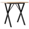 vidaXL Blagovaonski stol X-oblika 80x50x75,5 cm od borovine i čelik