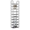 vidaXL Stalak za cipele 10 razina crni 44x28x180 cm netkana tkanina