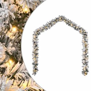 vidaXL Božićni vijenac s LED svjetlima zeleni 10 m PVC