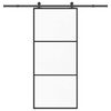 vidaXL Klizna vrata s priborom 90 x 205 cm od ESG stakla i aluminija