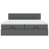 vidaXL Okvir kreveta s madracima tamnosivi 160x200cm od tkanine