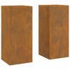 vidaXL Stalak za biljke 2 pcs Rđa 24 x 24 x 55 cm