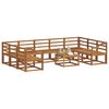 vidaXL Set vanjskih sofa 10 pcs Prirodna Čvrsto drvo akacije