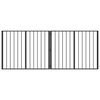 vidaXL Vrata za pse 2 pcs Crna 100 x 80 cm Cinkani čelik