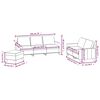 vidaXL 3-dijelni set sofa s jastucima boja cappuccina od umjetne kože