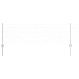 vidaXL Ograda s postovima Srebrna