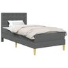 vidaXL Okvir kreveta s madracem Tamno siva 90 x 190 cm tkanina