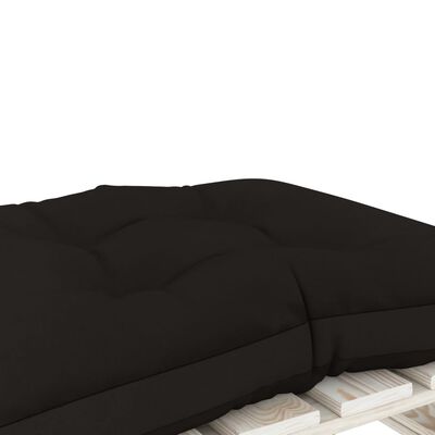 vidaXL Vrtni otoman od paleta s crnim jastukom drveni