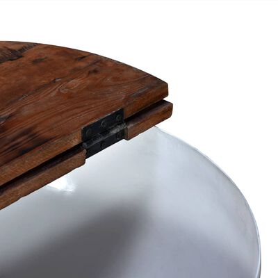 vidaXL Set stolića za kavu 2 kom od masivnog obnovljenog drva bijeli