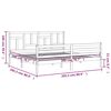 vidaXL Okvir za krevet s uzglavljem crni 200 x 200 cm od masivnog drva