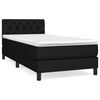 vidaXL Box spring krevet s madracem crni 80 x 200 cm od tkanine